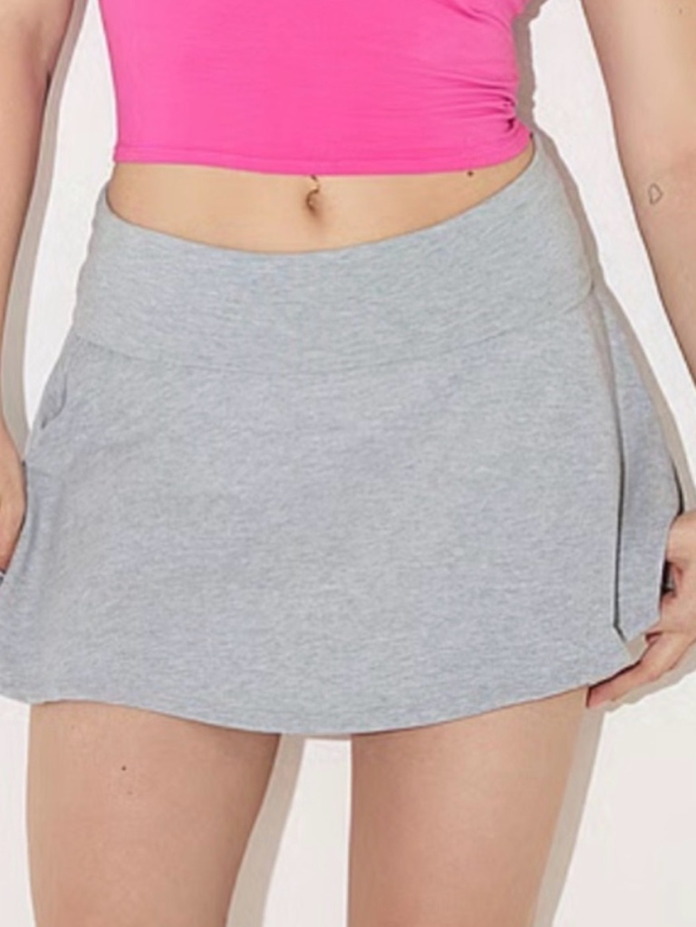 Pink VS cold over gray skirt women's medium